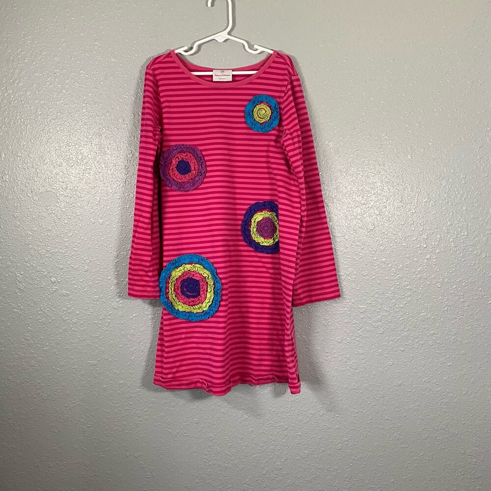 Hanna Andersson Pink Striped Kids Dress with Colorful Circles (Bundle & Save)